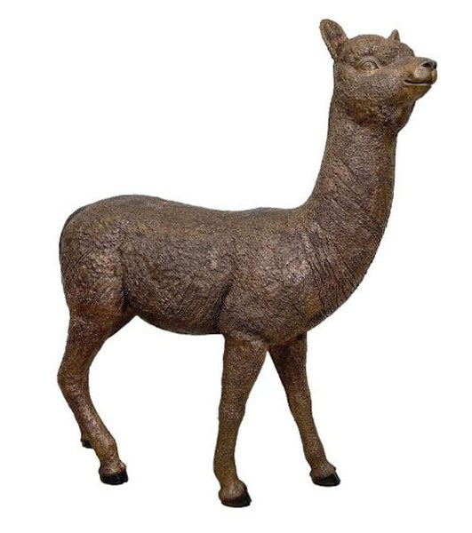 life size alpaca bronze sculpture lama garden high end statue large